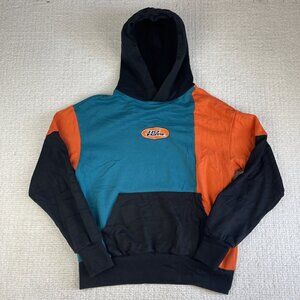 VTG Y2K No Fear Blue/Orange Pullover Hoodie Men's Size S Grunge Skate (Read)